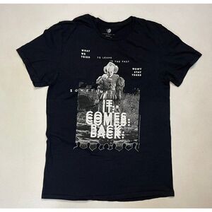 IT The Movie It Comes Back Graphic T-shirt Men Small Black Short Sleeve
